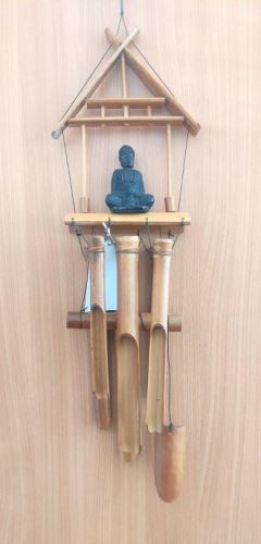 Bambusová Zvonkohra - 6 středních trubic a Buddha