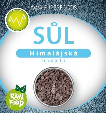 AWA superfoods Himalájská sůl černá jedlá RAW 250g