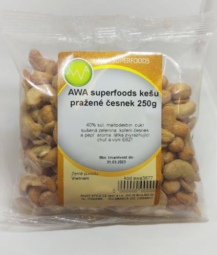 AWA superfoods kešu pražené česnek 250g