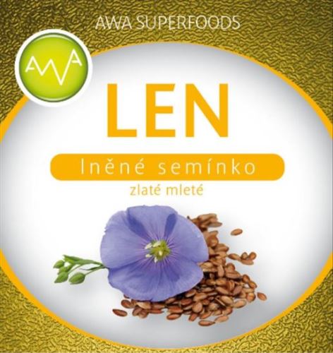 AWA superfoods Len zlatý mletý 500 g