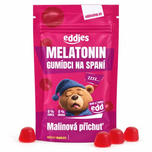 Gumoví medvídci na spaní s MELATONINEM malina 10 ks
