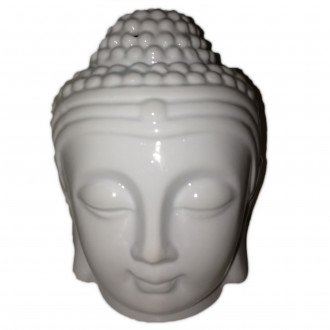 Aromalampa Hlava Buddha bílá
