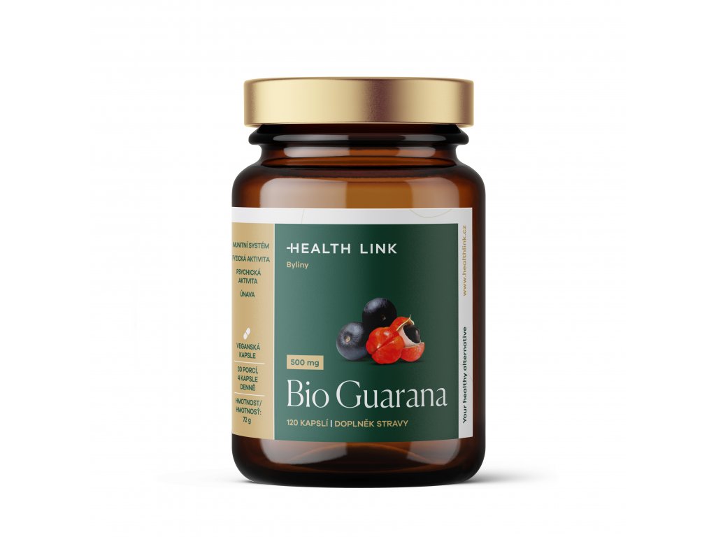 HEALTH LINK Guarana kapsle BIO 500mg, 72g, 120 ks