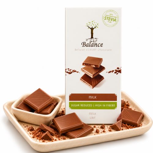 Čokoláda Balance  STEVIA mléčná bez přidaného cukru 85g