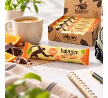 Tyčinka BALANCE hořká čokoláda s pomerančovou náplni 35g bez cukru (2)