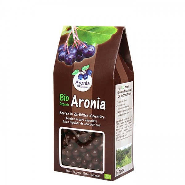 Arónia originál Arónie BIO (černý jeřáb, jeřabina), sušené plody v hořké čokoládě 200 g