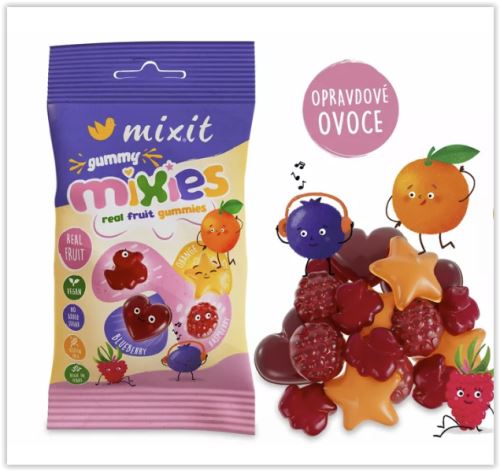 Ovocné Mixies - přírodní  želé bonbony 35g