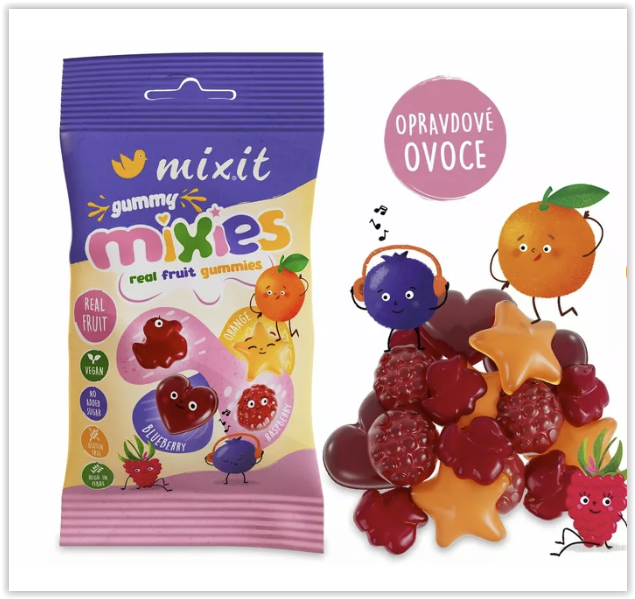 Mixit Ovocné Mixies - přírodní želé bonbony 35g