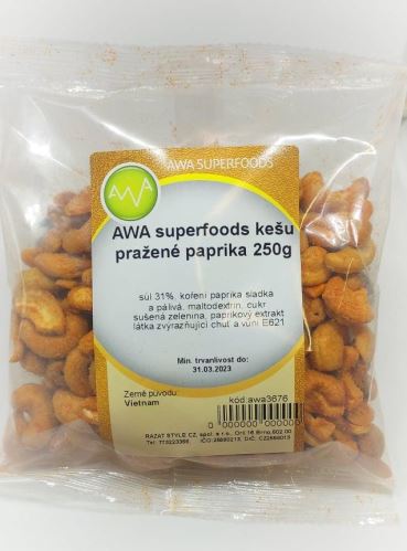 AWA superfoods kešu pražené paprika 250g