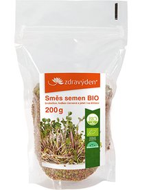 Zdravý den Směs semen na klíčení Bio brokolice, ředkev červená, jetel 200g