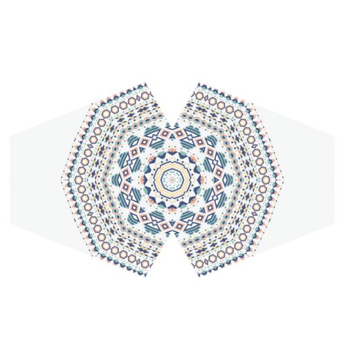 Rouška bílá se vzorem mandala