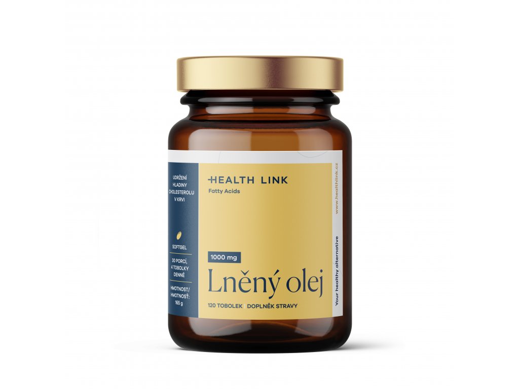 HEALTH LINK Lněný olej 1000mg softgel 165g tobolky, 120ks